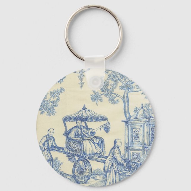 Porte-clés Toile - Bleu & Blanc (Recto)