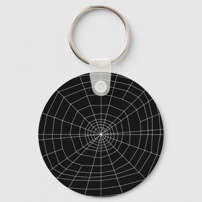 Porte-clés toile d'araignée sur Noir (Recto)