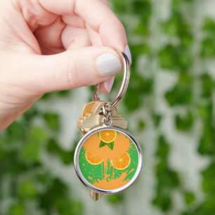 Porte-clés Toile d'art de l'arbre de vie de nos racines famil