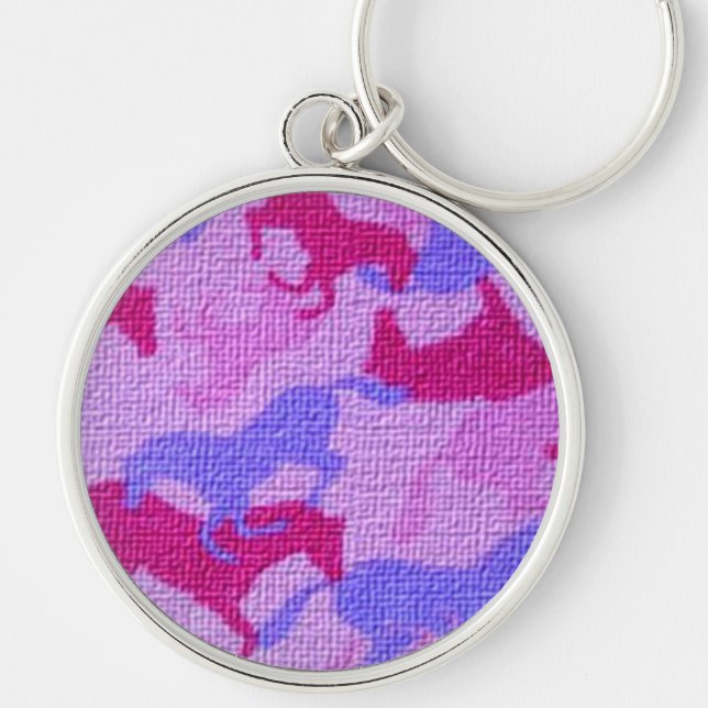 Porte-clés Toile rose de chevaux (Devant)
