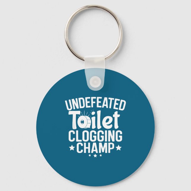 Porte-clés Toilet Champion Undefeated Clogging (Recto)