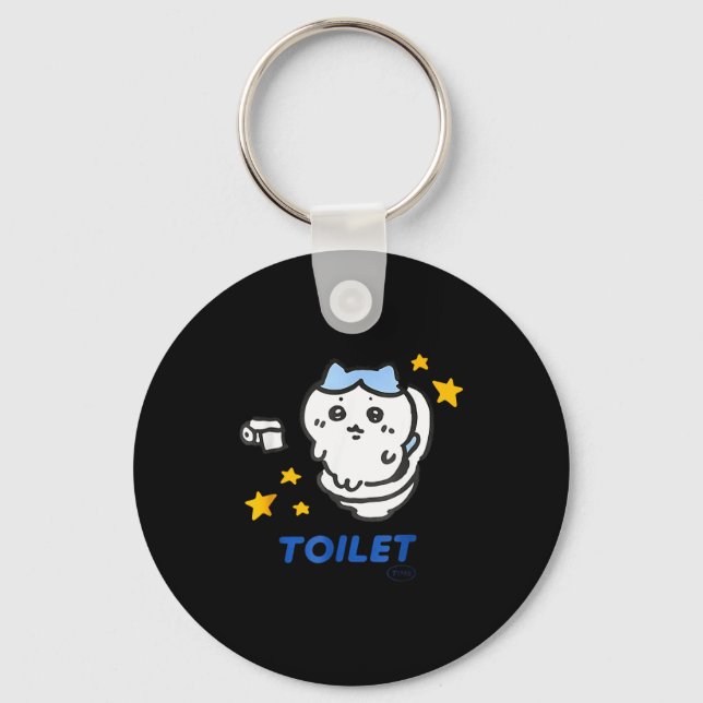 Porte-clés Toilet Time Chikawa Meme Funny Tee  (Recto)