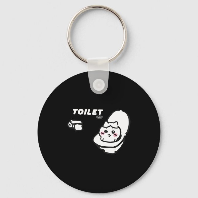 Porte-clés Toilet Time Chikawa Meme Tee  (Recto)