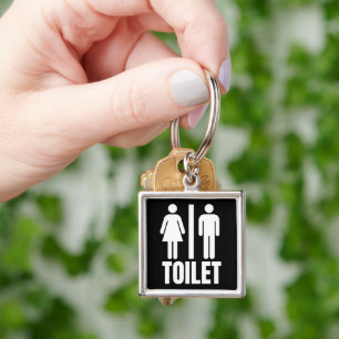Porte-clés Toilettes Homme Femme Salle de Bain