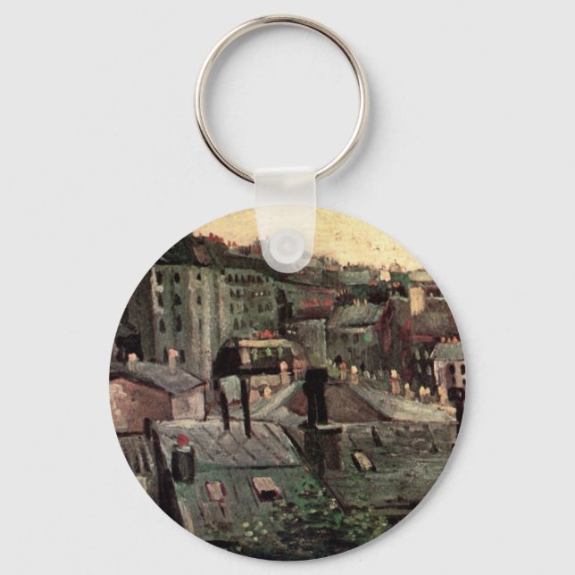 Porte-clés Toits et arrières de maisons de Vincent van Gogh (Recto)