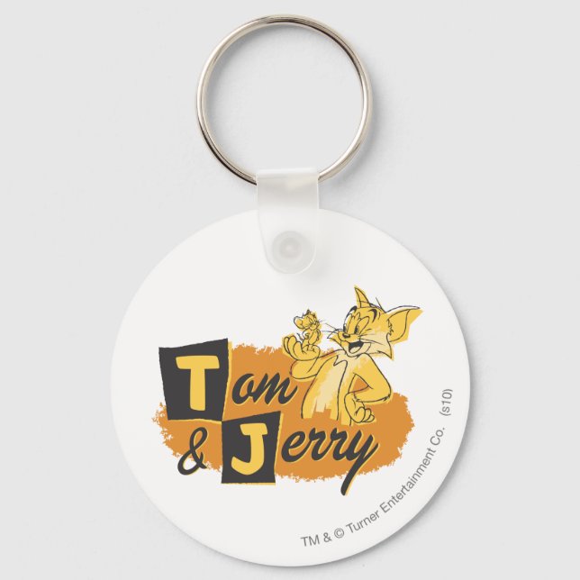 Porte-clés Tom et Jerry Mouse en Paw Logo (Recto)