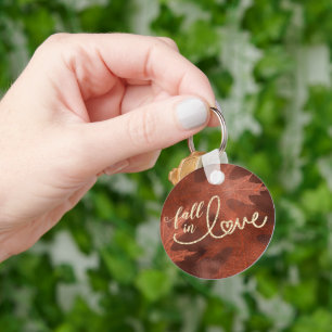 Porte-clés Tomber amoureux de l'automne   Rustique Boho Chic