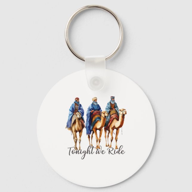 Porte-clés Tonight We Ride Christmas, 3 Wise Men Funny Christ (Recto)