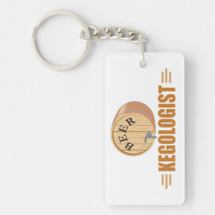 Porte-clés Tonneau de bière drôle
