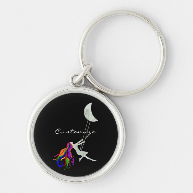 Porte-clés Tonnerre à tête rouge pivotante Lune (Devant)