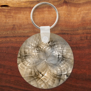 Porte-clés Tons Terre Abstrait Art fractal moderne Texture
