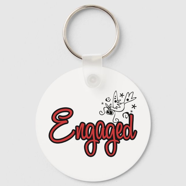 Porte-clés ToonDoveRougeEngagé (Recto)