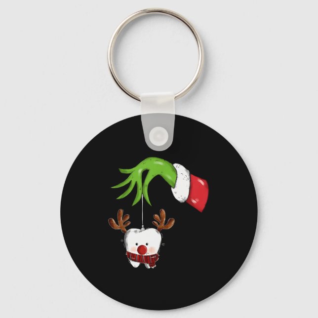 Porte-clés Tooth Dentist Dental Istant Teeth Christmas Rudolp (Recto)