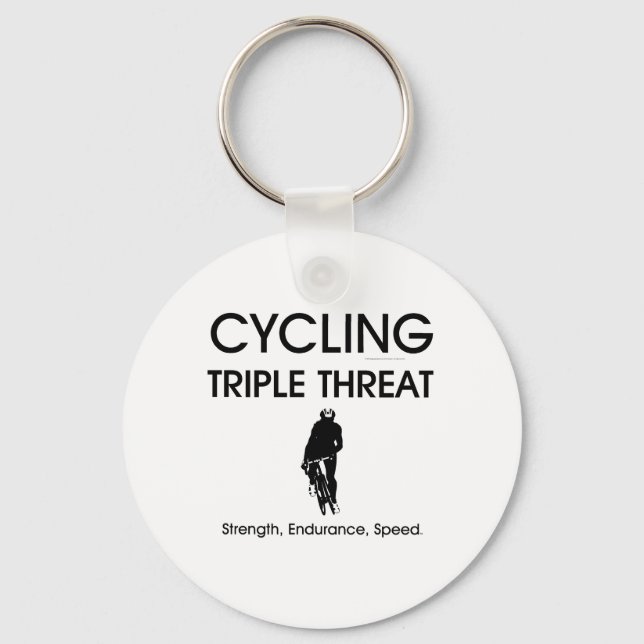 Porte-clés TOP Cyclisme triple menace (Recto)