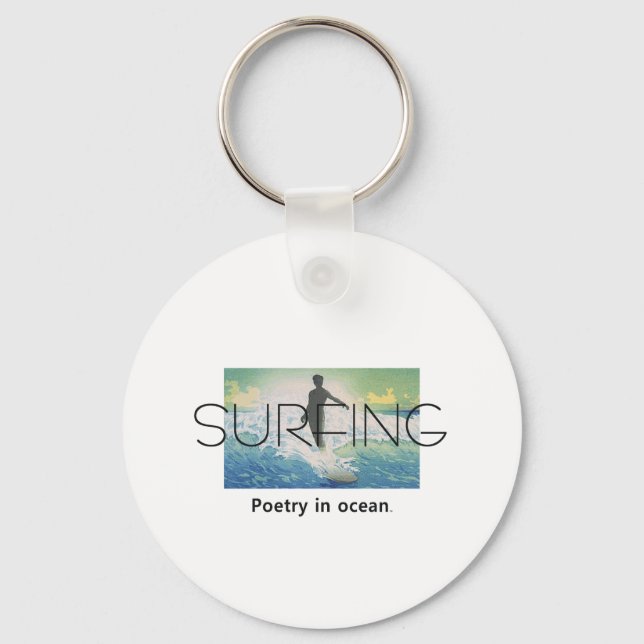 Porte-clés TOP surf Poésie en Océan (Recto)
