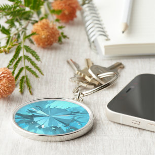 Porte-clés Topaze bleue 3