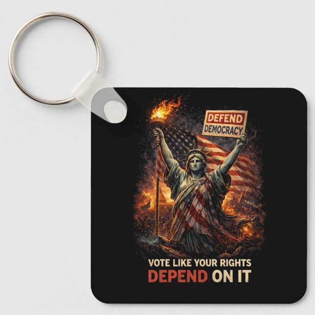 Porte-clés Torche de la démocratie (Recto)