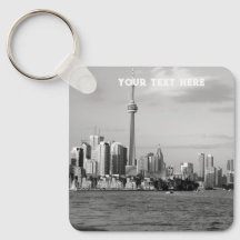 Toronto Canada Ontario Black White Vintage Keycha