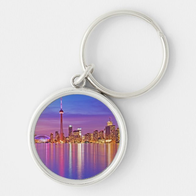 Porte-clés Toronto Skyline au crépuscule (Devant)