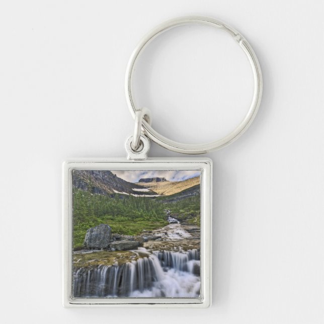 Porte-clés Torrent en cascade, Parc national de Glacier, (Devant)