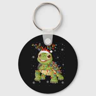 Porte-clés Tortue Animal Santa Chapeau laide Arbre de Noël lu