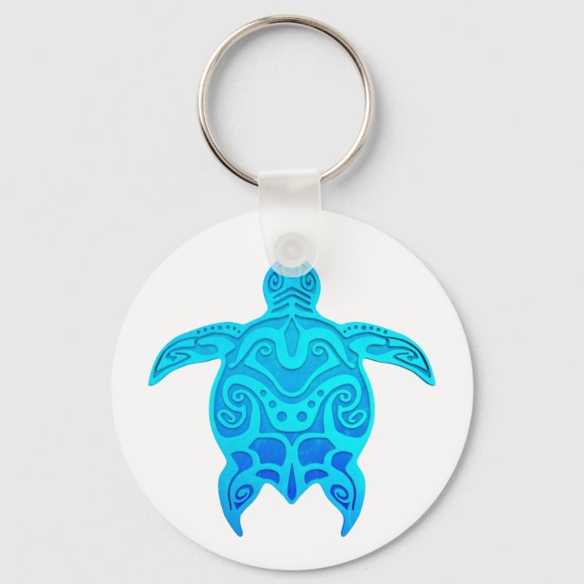 Porte-clés Tortue bleue (Recto)