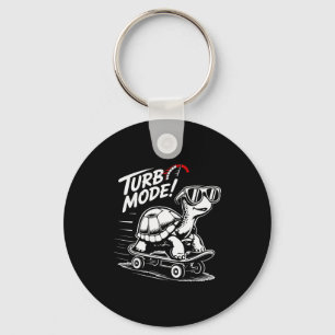 Porte-clés Tortue Cool Sur Skateboard Drôle Turbo Vintage Cad
