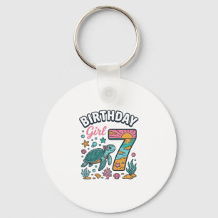 Porte-clés Tortue de mer fille d'anniversaire 7e anniversaire
