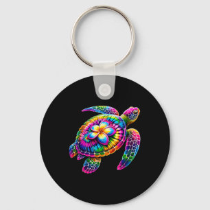 Porte-clés Tortue de mer hawaïenne Tie-dye Vacances à Hawaï P