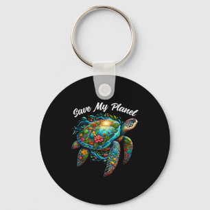 Porte-clés Tortue de mer Jour de la Terre Sauvez ma planète T