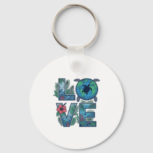 Porte-clés Tortue de mer Terre Tropical Amour
