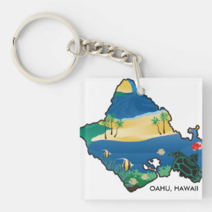 Porte-clés Tortue d'Oahu Hawaï