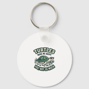 Porte-clés Tortue Drôle Me Rend Heureux Vintage