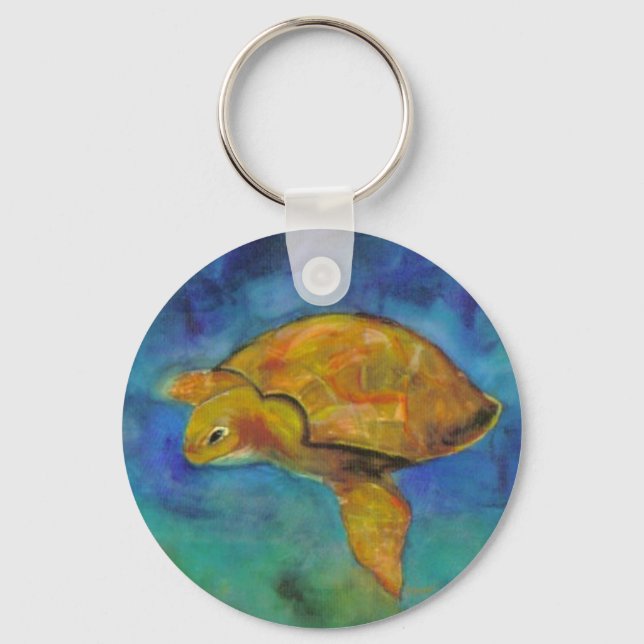 Porte-clés Tortue marine par Paula Atwell (Recto)