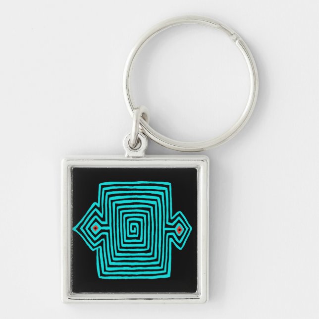 Porte-clés Tortue Mola Panama - Noir Bleu (Devant)