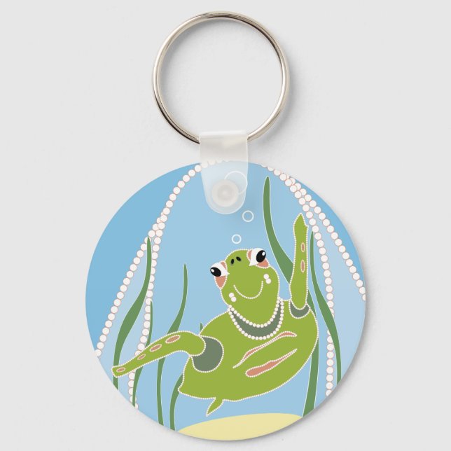 Porte-clés Tortue tendance (Recto)