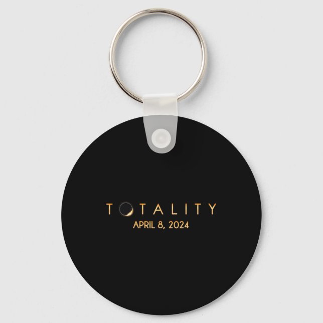 Porte-clés Total Éclipse solaire 04 08 2024 Totalité (Recto)