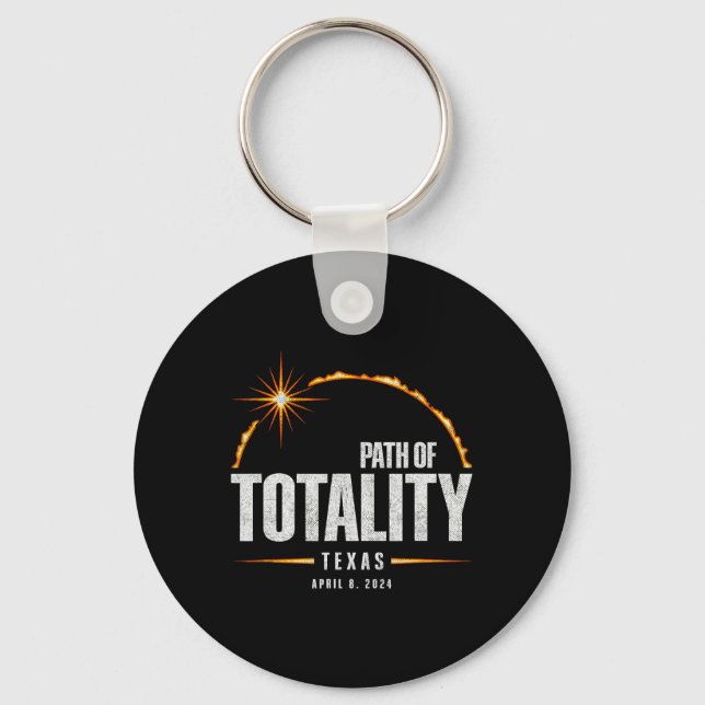 Porte-clés Total Eclipse Solaire Texas - Total Eclipse 2024 (Recto)