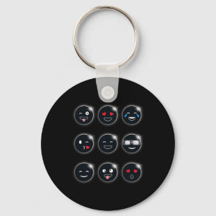 Porte-clés Total Solaire Eclipse 04.08.2024 Silly Faces Fun B