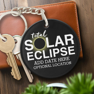 Porte-clés Total Solaire Eclipse - 2024 ou date personnalisée