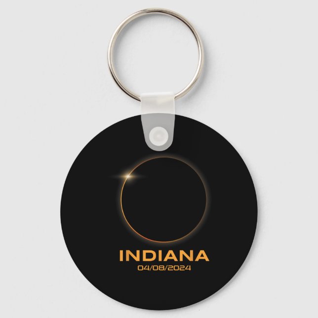 Porte-clés Total Solaire Eclipse 2024 Totalité Indiana (Recto)