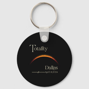 Porte-clés Totalité Solaire Eclipse Dallas Texas Total Solair