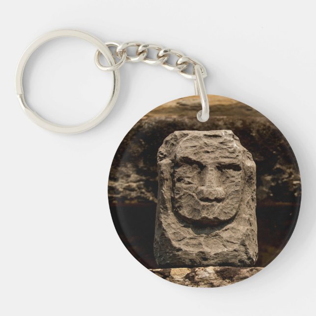 Porte-clés Totem de Pierre Souriante Cambodge (Devant)