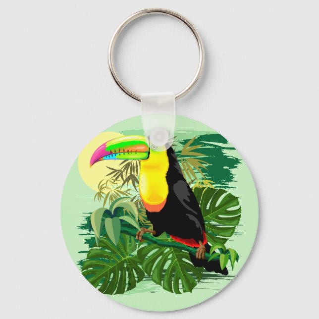 Porte-clés Toucan in Green Amazonia Rainforest (Recto)