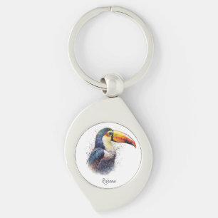 Porte-clés Toucan Tropical Splendor, personnalisé