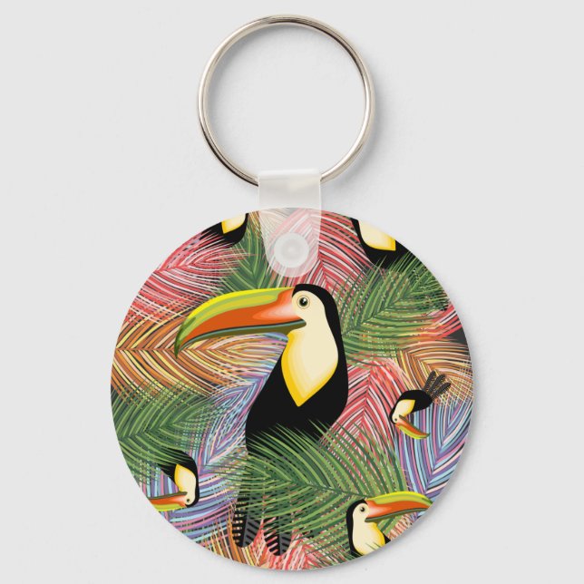 Porte-clés Toucans on the Jungle Exotic Summer Pattern     (Recto)