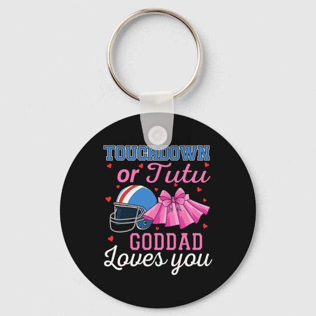 Porte-clés Touchdown ou tutu Goddad t'aime Foot Ba  (Recto)