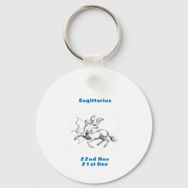 PORTE-CLÉS TOUCHE DE CLÉ DE SIGNE D'ÉTOILE SAGITTARIUS (Recto)