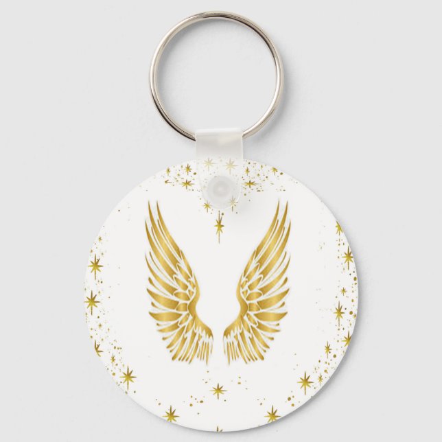 Porte-clés Touche du bouton Angel Wings (Recto)