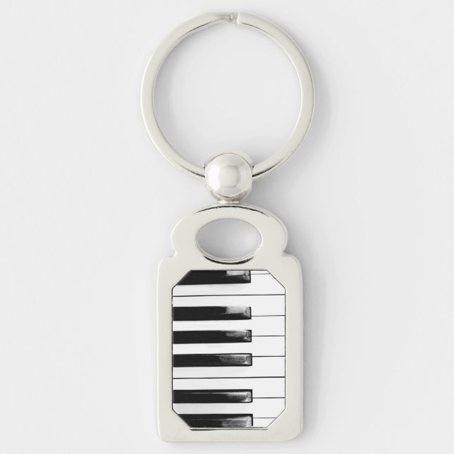 Porte-clés Touches de piano anciennes (Devant)